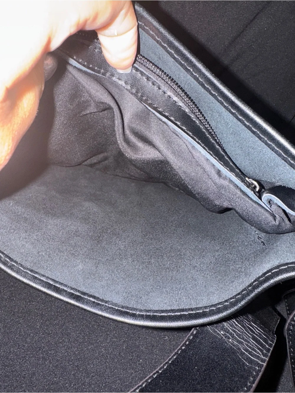 Black Faux Leather Crossbody Messenger Bag